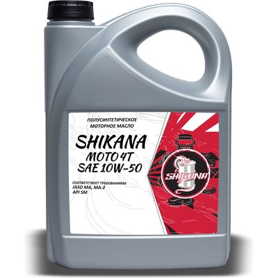 Моторное масло LV MOTO 4T 10W-50 Полусинтетическое 5 л SHIKANA 79549