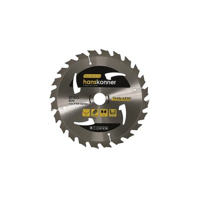 Диск пильный 165х20 мм, 24Z Hanskonner H9022-165-20-24T