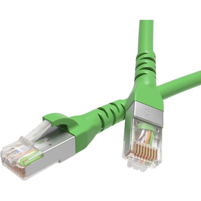 Экранированный патч-корд DKC cat5e f/utp 4x2, lszh, зеленый, 1.5м RN5EFU4515GN