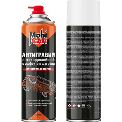 Антигравий антикоррозийный с эффектом шагрени Mobicar 650 мл, белый 0521-03 MC