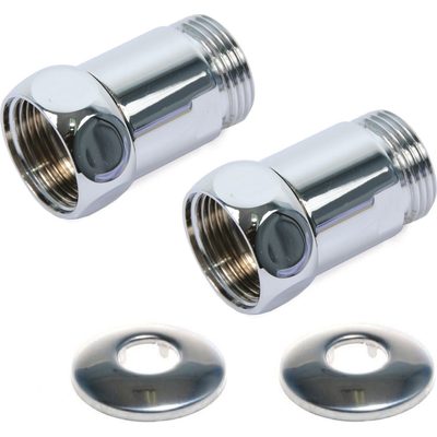 Прямое соединение для полотенцесушителя SG г/ш 1"х1/2", хром, 2 шт 731SCH1004