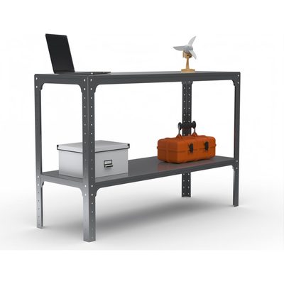 Стол-верстак ООО Металекс Metalex KIT 950х1000х500 мм, одна полка, серый 204940