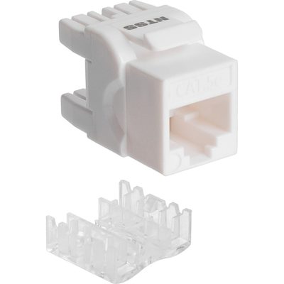 Модуль Keystone NTSS UTP RJ45 cat.5e, 180 градусов, белый NTSS-KJ-UTP-RJ45-5e-180-WT