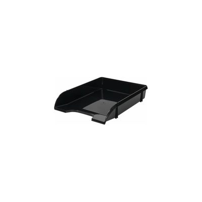 Горизонтальный лоток для бумаг BRAUBERG Classic 330х240х62 мм черный 237285