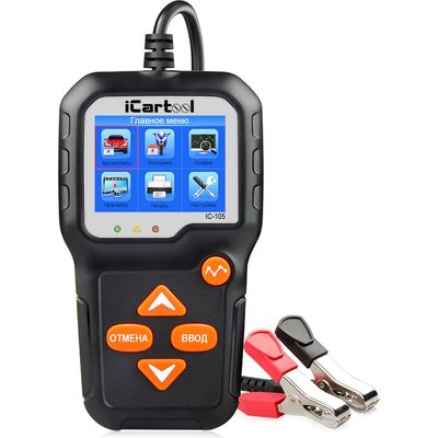 Тестер аккумуляторных батарей для авто и мототехники iCarTool IC-105