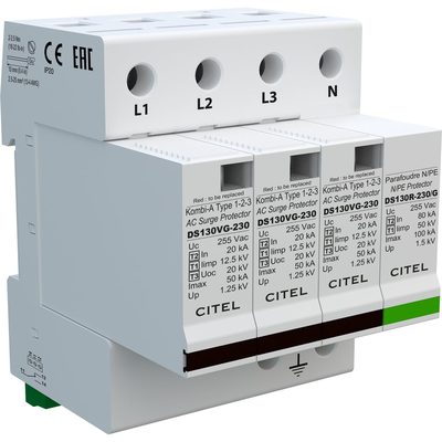 Устройство защиты от импульсных перенапряжений CITEL УЗИП тип 1+2+3 DS134VGS-230/G 571584