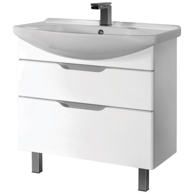 Тумба Dreja eco Laguna Plus 105, белый лак, 2 ящика, органайзер 99.0108