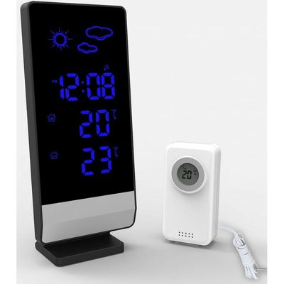 Метеостанция с беспроводным датчиком BVItech синий/черный BV-61BKX