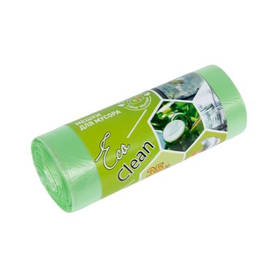Мешки Ecoclean (35 л, 30 шт., ПНД , зеленый, 8 мкм, 48х58 см) Концепция Быта 3798