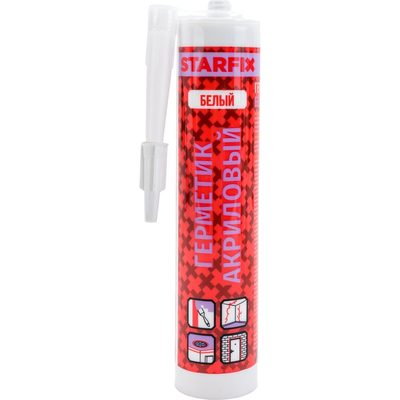 Акриловый герметик STARFIX белый, 300 мл SM-63059-1