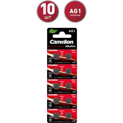 Батарейка для часов Camelion G1 BL-10 Mercury Free AG1-BP10 0%Hg 364A/LR621/164 12809