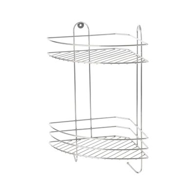 Угловая полка Рыжий кот двухъярусная Vento Plus 23*23*41,5 см хром 310848