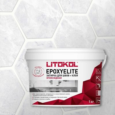 Эпоксидный состав для укладки и затирки мозаики LITOKOL EpoxyElite E.01 ЗЕФИР 482230002