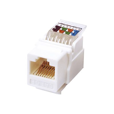 Модуль REXANT Keystone, Jack RJ-45(8p8c), UTP, CAT 5e, тип 180 градусов, белый 03-1012