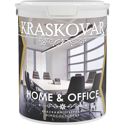 Интерьерная краска Kraskovar HOME &amp; OFFICE износостойкая 9л 1354