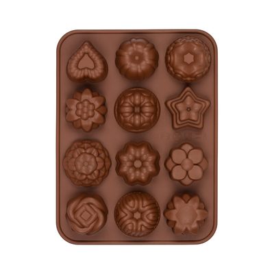 Силиконовая форма для конфет S-Chief 215x16x25 см ассорти - 12 ячеек 571379