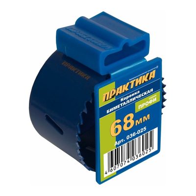 Коронка биметаллическая (68 мм) ПРАКТИКА 036-025
