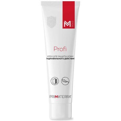 Крем для защиты кожи рук TM Primaterra Profi, M Solo, гидрофильного действия, туба 100 мл 8714