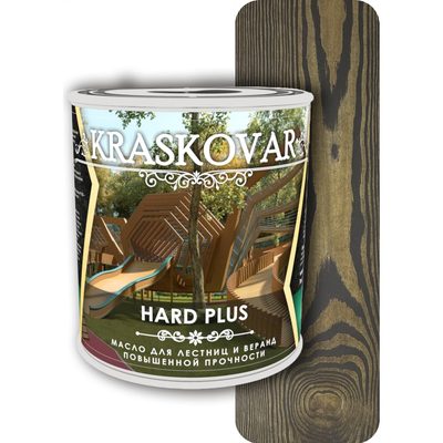 Масло повышенной прочности для лестниц и веранд Kraskovar Hard Plus эбен, 2.2 л 1677