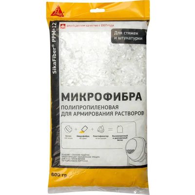 Полипропиленовая фибра для бетонов и растворов SIKA Fiber PPM-12 0,6КГ 675484