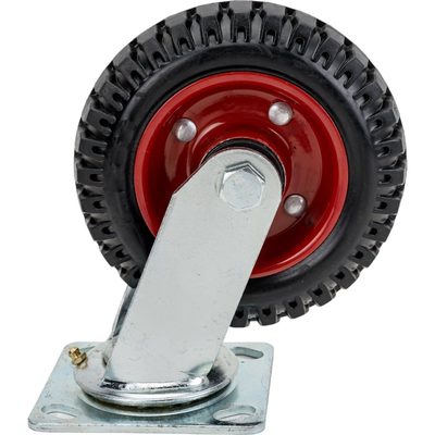 Колесо поворотное (литая резина; 160 мм) КРАСНЫЙ ДИСК MFK-TORG SC80Л160