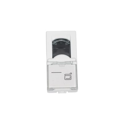 Вставка LANMASTER Mosaic, со шторкой и увеличенным окном маркировки, LAN-SIP-22U6-WH