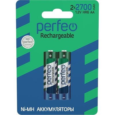 Аккумулятор PERFEO AA2700mAh 2 шт блистер 30 006 108