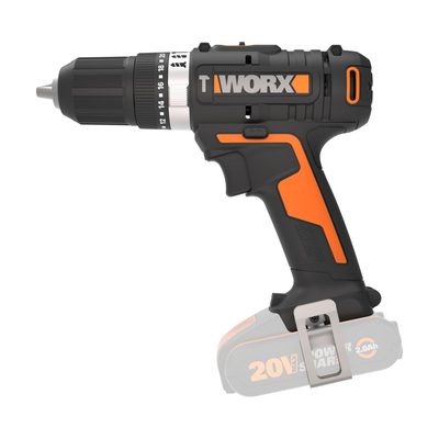 Ударная аккумуляторная дрель-шуруповерт WORX 50 Нм, 20 В, без АКБ и ЗУ WX370.9