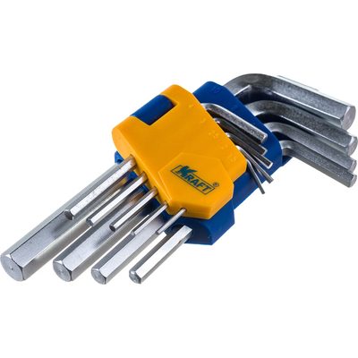 Набор торцевых шестигранных Г-образных коротких ключей 9шт KRAFT KT 700570