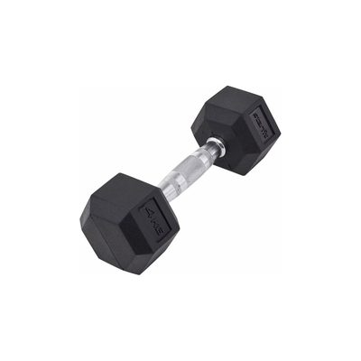 Гексагональная обрезиненная гантель Starfit DB-301 4 кг, черный УТ-00019785
