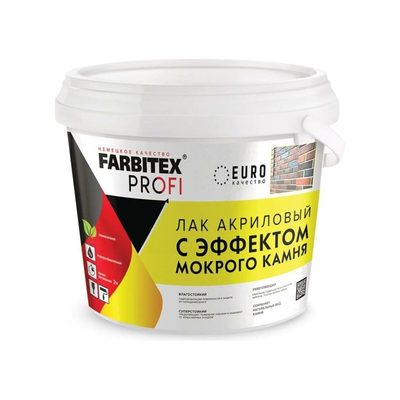 Акриловый лак с эффектом мокрого камня FARBITEX ПРОФИ 5 л 4300011114