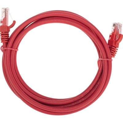 Патч-корд REXANT u/utp cat 6, rj45-rj45, 26awg, lszh, красный, 2м 02-0293-2