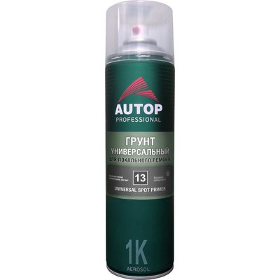 Грунт акриловый универсальный для локального ремонта AUTOP Professional №13, белый, аэрозоль 650 мл ATP-A07660