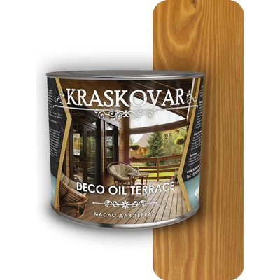 Масло для террас Kraskovar Deco Oil Terrace осенний клен, 2.2 л 1284