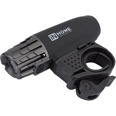 Велосипедный фонарь IN HOME аккумуляторный BL 03А 3W LED 300Lm 4 режима с з/у 220В ЧЕРНЫЙ 4690612035239