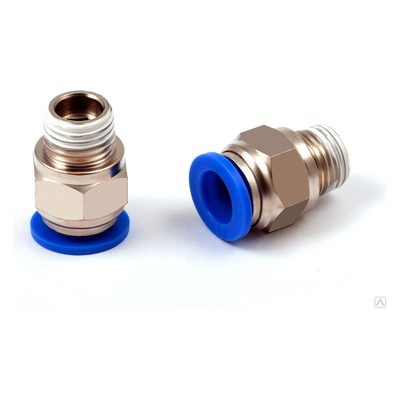 Фитинг цанговый прямой металлический 12 мм, M1/4" Pegas pneumatic 5206