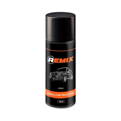 Покрытие антигравийное REMIX Spray Stone &amp; Chip Protection BLACK 520 мл RM171105