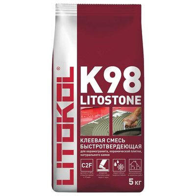 Клеевая смесь LITOKOL Litostone К98 (серая; 5 кг; класс C2F) 98830004