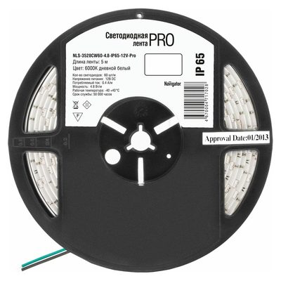 Лента Navigator СД 71 702 NLS-3528CW60-4.8-IP65-12V-Pro R5 5 м 71702