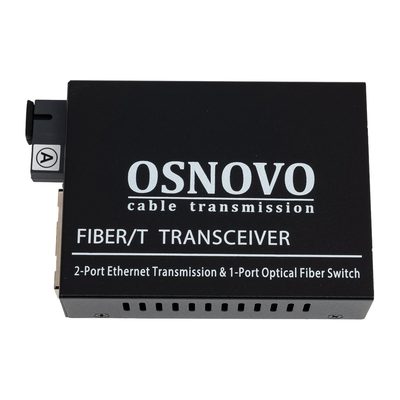 Оптический медиаконвертер OSNOVO OMC-100-21S5a Fast Ethernet. sct1075