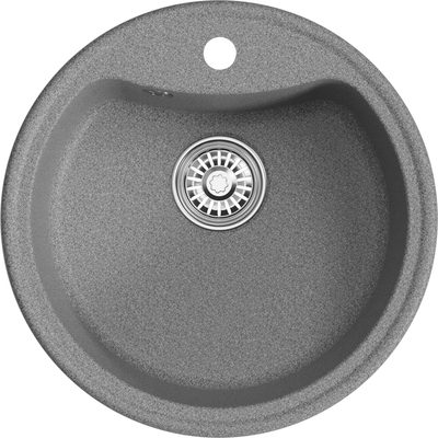 Мойка MIXLINE ml-gm09 круглая, темно-серая (309), 510 мм (глуб. чаши 190) new 551798