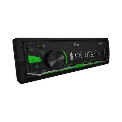 Автомагнитола FIVE 1din, зеленая, Bluetooth, USB, AUX, SD, FM F20G