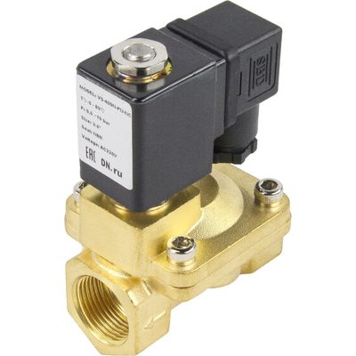 Клапан электромагнитный DN.ru VS2W-400N-PU-NC Ду20 Ру16 латунь, пилотный, NBR, 220В AC D130-01271