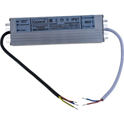 Драйвер для светодиодной ленты General Lighting Systems 100Вт 12В IP67 GDLI-100-IP67-12 513400