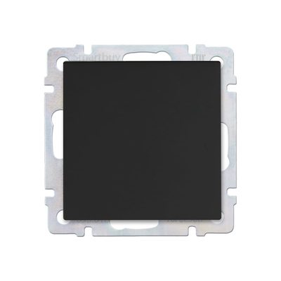 Проходной выключатель Smartbuy 1-клавишный 10А черный Нептун SBE-05b-10-SW12-0
