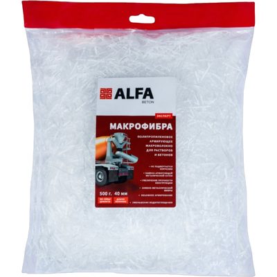 Макрофибра AlfaBet 40 мм, 500гр 30238