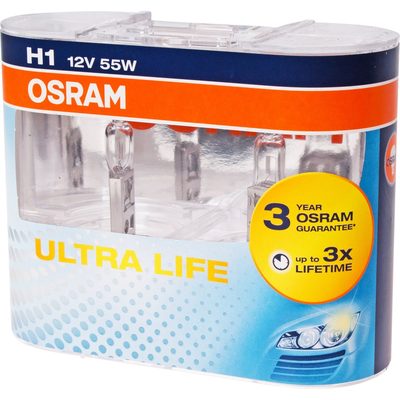 Автолампа OSRAM H1 55 P14.5s ULTRA LIFE 2шт 12V, 1, 100 64150ULT-HCB