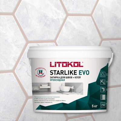 Эпоксидный состав для укладки и затирки мозаики LITOKOL STARLIKE EVO S.500 ROSA CIPRIA 485410004