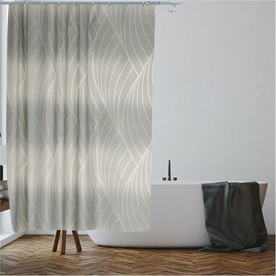 Штора для ванной комнаты PERFECTO LINEA Secret 180x180 см, с кольцами, жемчужная 36-118006