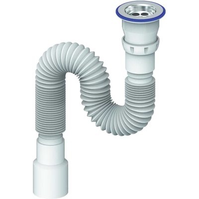 Универсальный гофросифон Unicorn 800 мм 1.1/2"х40/50 нерж.вып., винт 80 D220